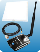 WIFI-Link Warrior  802.11b/g/n 1000mW High Power Adapter + 20dBi Panel + 20m/65ft