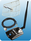 WIFI-Link Warrior 802.11b/g/n 1000mW USB Adapter + 24dBi Grid + 10m/35ft